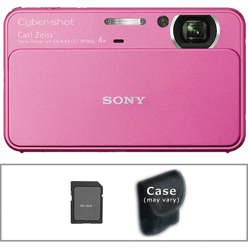 Sony Cyber-shot DSC-T99 Digital Camera with Basic Accessory Kit (Pink)