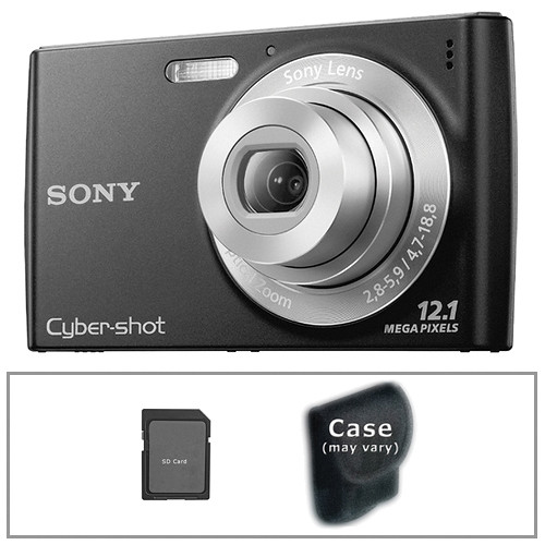 Sony Cyber-shot DSC-W510 Digital Camera with Basic Accessory Kit (Black)