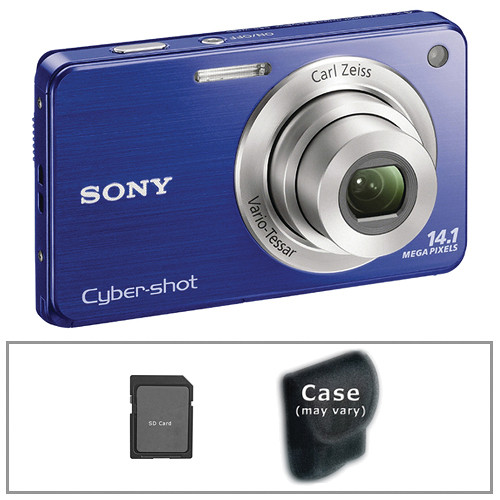 Sony Cyber-shot DSC-W560 Digital Camera with Basic Accessory Kit (Blue)