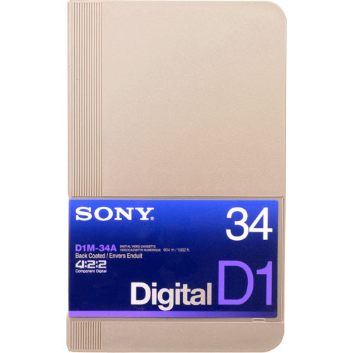 Sony D1M-342A Digital D1 Video Cassette, Medium Shell
