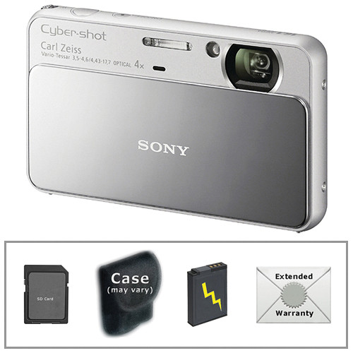 Sony Cyber-shot DSC-T110 Digital Camera with Deluxe Accessory Kit (Silver)