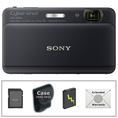 Sony DSC-TX55 Cyber-Shot Digital Camera with Deluxe Accessory Kit(Black)