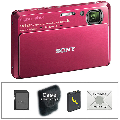 Sony DSC-TX7 Digital Camera with Deluxe Accessory Kit (Red)