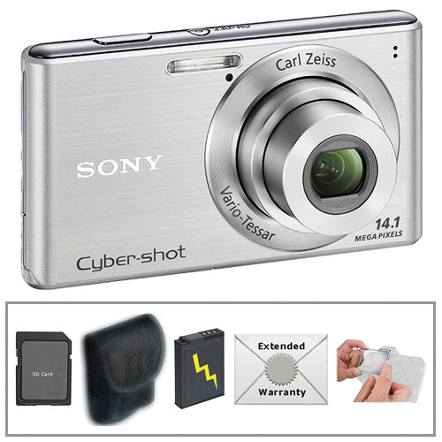 Sony Cyber-shot DSC-W530 Digital Camera with Deluxe Accessory Kit (Silver)