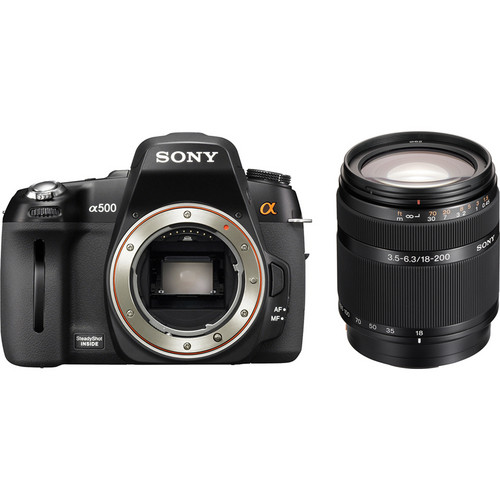 Sony DSLR-A500 12.3 MP Digital SLR w/ 18-200mm DSLRA500H B&H