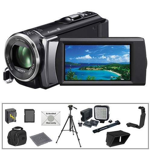 Sony HDR-CX210 HD Handycam Camcorder Advanced Kit (Black) B&H