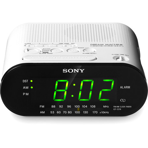 Sony ICF-C218 AM/FM Clock Radio (White)