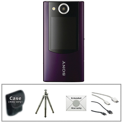 Sony MHS-FS2 Bloggie Duo Camcorder Travel Kit (Purple)