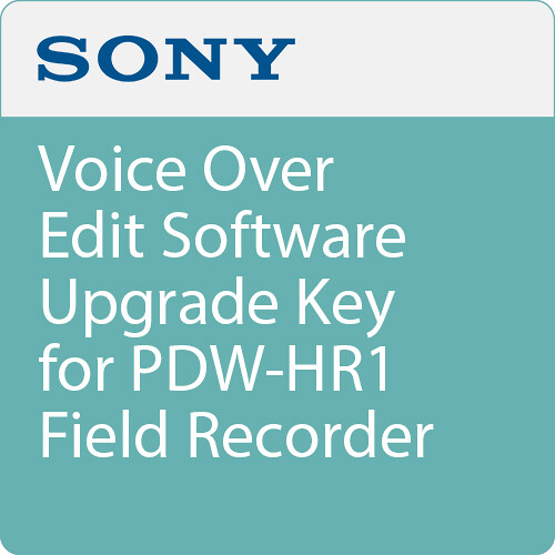 Sony Voice Over Edit Software Upgrade Key for PDW-HR1 Field Recorder