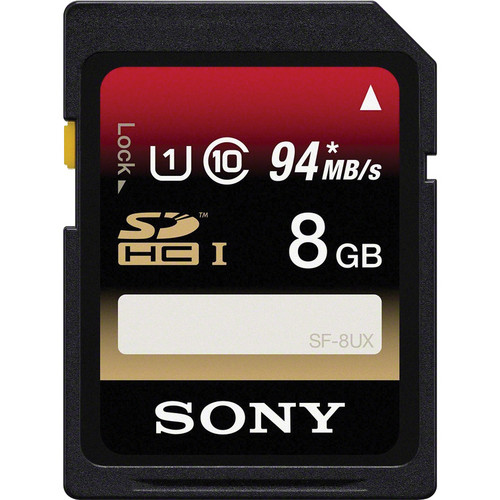 Sony 8GB SDHC Memory Card Class 10 UHS-I