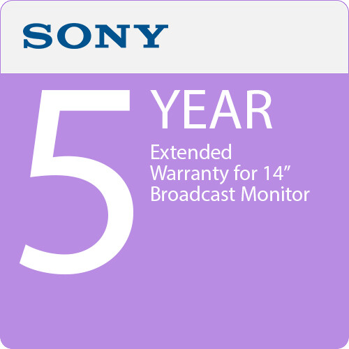 Sony 5-Year Extended Warranty for 14" Broadcast Monitor