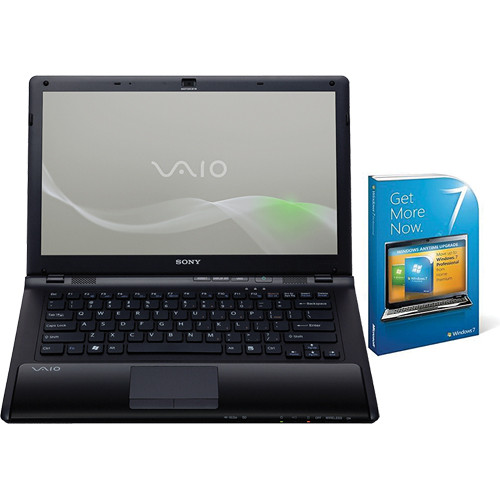 Sony VAIO CW VPCCW21FX/B 14" Laptop Computer with Windows 7 Professional Upgrade (Jet Black)