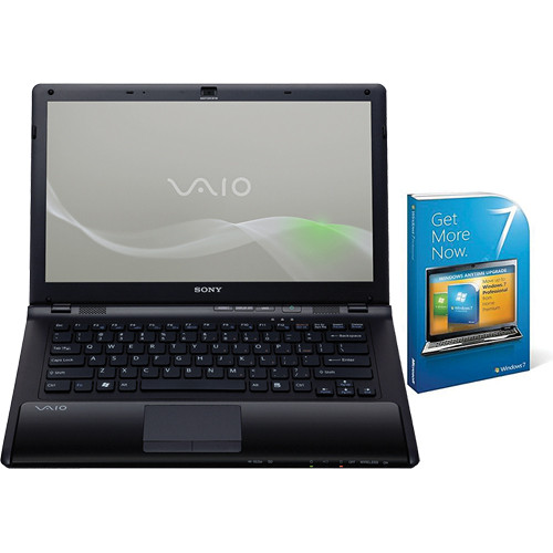 Sony VAIO CW VPCCW23FX/B 14" Laptop Computer with Windows 7 Professional Upgrade (Jet Black)