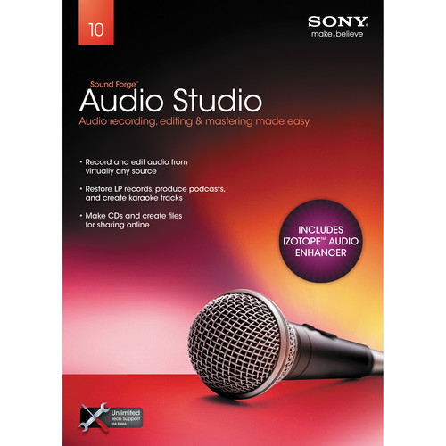 Sony Sound Forge Audio Studio 10 - Audio Recording, Editing, Mastering Software