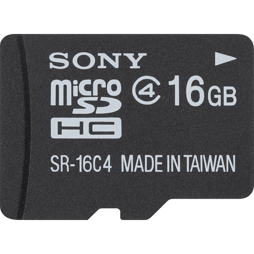 Sony 16GB microSDHC Memory Card Class 4 with SD Adapter