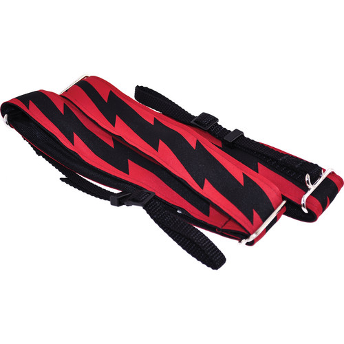 Souldier Lightning Bolt Camera Strap (Black and red, 1.5" Wide)