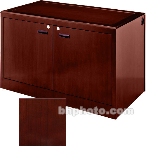 Sound-Craft Systems 2-Bay Equipment Credenza - Veneer/Dark Cherry
