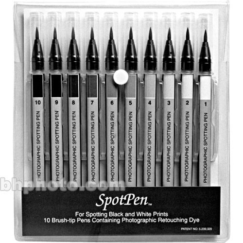 SpotPen Retouching Pen Set for B&W (Set of 10)
