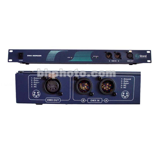 Strand Lighting DMX Merge Controller - 2 In, 1 Out - Rackmount (100-240V)