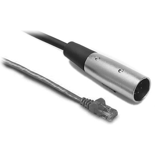 Strand Lighting PL1DMXMRJ48 12" DMX512 XLR5 Male to RJ45 Cable (Black)