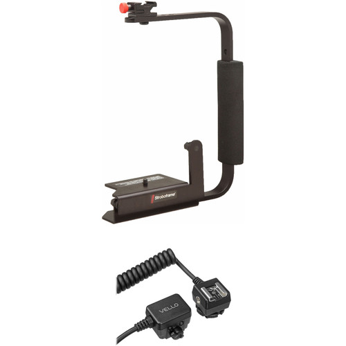 Stroboframe Flip Bracket With Vello TTL Off-Camera Flash Cord for Nikon Cameras Kit