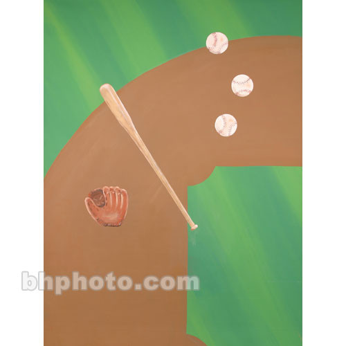 Studio Dynamics Canvas Scenic Background (5 x 6', Baseball Equipment )