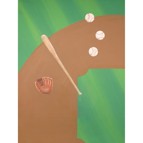 Studio Dynamics 6x8' Canvas Scenic Background SM - Baseball Equipment