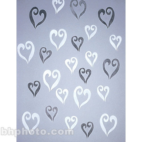 Studio Dynamics Canvas Scenic Background (8 x 12', Grey Hearts 2)