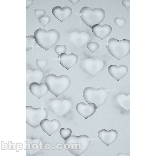 Studio Dynamics Canvas Scenic Background (8 x 12', Grey Hearts)