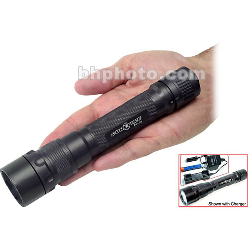 SureFire 9AN Commander Incandescent Flashlight with Charger (Black)