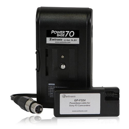 Core SWX PowerBase 70 Battery for Sony F3 and Panasonic GH4 YAGH (24" Cable)