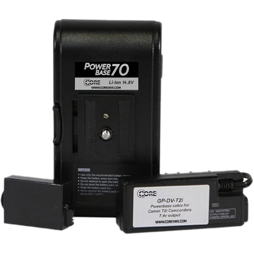 Core SWX PowerBase 70 Battery for Canon LP-E8 Cameras (12" Cable)