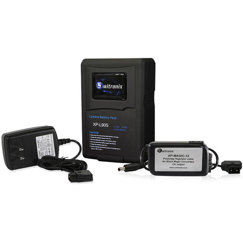 Core SWX Powertap BlackMagic Converter Cable w/ XP-L90S Battery and Charger Kit