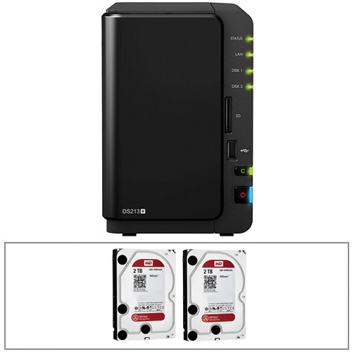 Synology 4TB (2x 2TB) DiskStation DS213+ All-in-One 2-Bay NAS Server