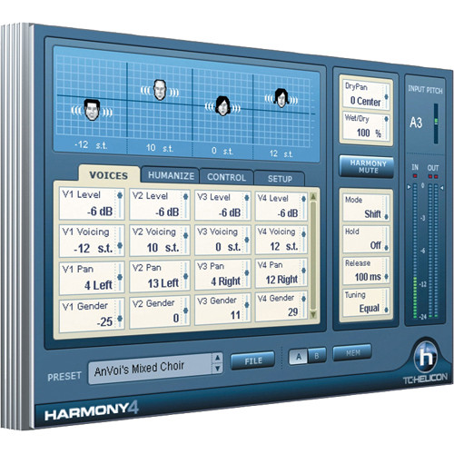 TC-Helicon Harmony4 - Virtual Harmony Voice Generating TDM Plug-In (Download)