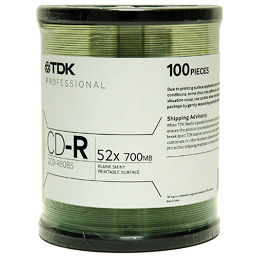 TDK CD-R Compact Discs (Spindle Pack of 100)