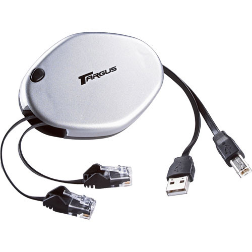 Targus 3-in-1 Retractable Cables Phone Ethernet & USB Cords