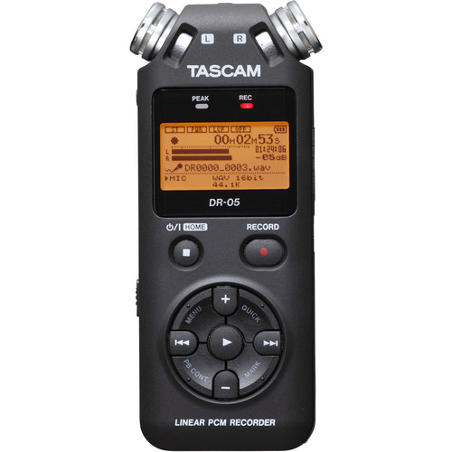 TASCAM DR-05 Portable Handheld Digital Audio Recorder (Black)