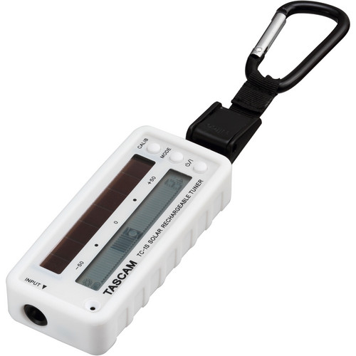 TASCAM TC-1S - Solar Rechargeable Instrument Tuner (White)