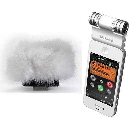 TASCAM iM2 Stereo Microphone for Apple iOS Products & Topper (White)