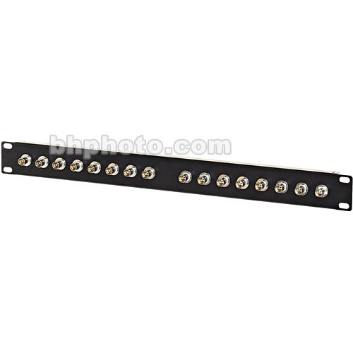 My Custom Shop 16-Port 75-Ohm Recessed Connectronics BNC Feed-Thru Patch Panel (1 RU)
