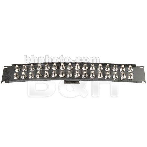 My Custom Shop 32-Port 75-Ohm Recessed Connectronics BNC Feed-Thru Patch Panel (2 RU)