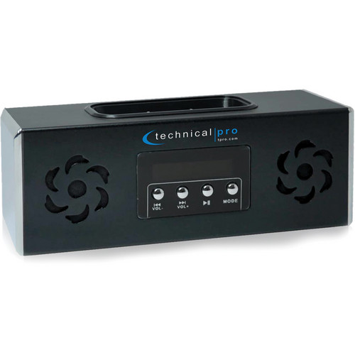 Technical Pro BOOMBOX2 Portable Rechargeable Speaker with iPod Dock (Black)