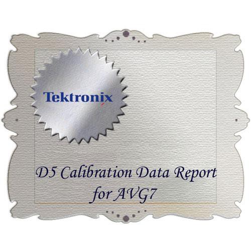 Tektronix D5 Calibration Data Report for AVG7