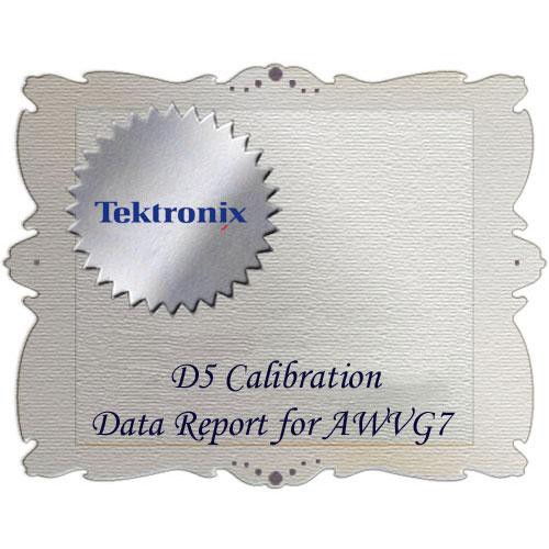 Tektronix D5 Calibration Data Report for AWVG7