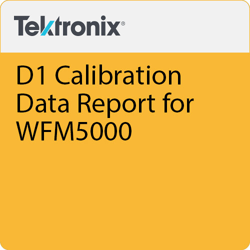 Telestream D1 Calibration Data Report for WFM5000