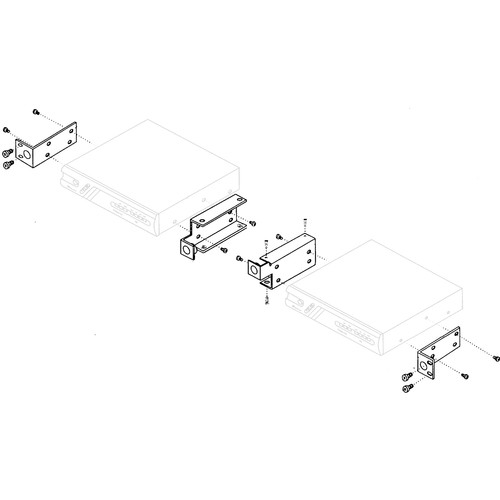 Telex 71081002 RM-D Dual Rackmount Kit for 1/2U Wireless Components
