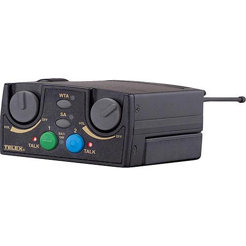 Telex TR-82N 2-Channel UHF Beltpack Transceiver (A4M Telex, F2: 482-500MHz Receive/632-650MHz Transmit)