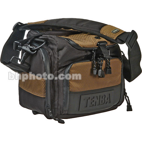 Tenba Shootout Small Shoulder Bag (Black, with Olive Trim)