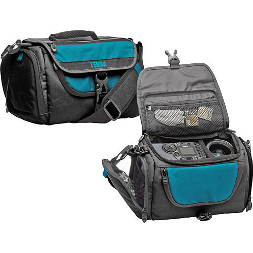 Tenba Xpress Shoulder Bag, Large (Black with Teal Trim)